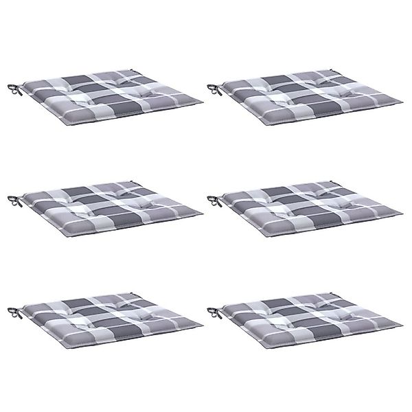 vidaXL Sitzauflage Gartenstuhl-Kissen 6 Stk. Grau günstig online kaufen