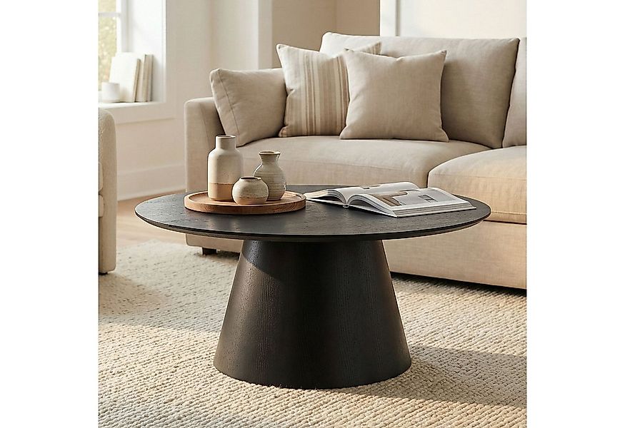 IDIMEX Couchtisch RUDA, Wohnzimmertisch rund 85 cm mit modernem Kegelfuß MD günstig online kaufen