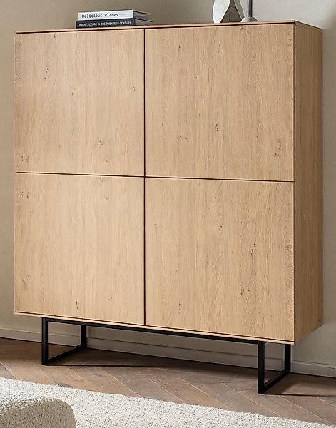 Furn.Design Highboard Breda (Schrank in Stone Eiche Dekor, 4-türig, 115 x 1 günstig online kaufen