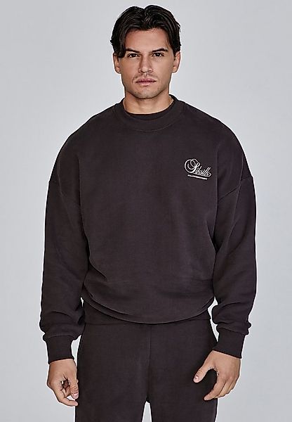 Siksilk Sweatshirt SikSilk Herren Brauner Grafik Pullover günstig online kaufen