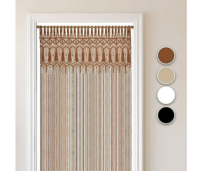Cozyor Türvorhang Makramee 132 x 200 cm Boho Vorhang Fenstervorhang Raumtei günstig online kaufen
