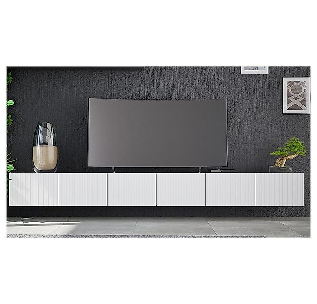 Lomadox Lowboard KEMPTEN-132, in weiß matt, 6-türig, Breite 300 cm, Rillenf günstig online kaufen