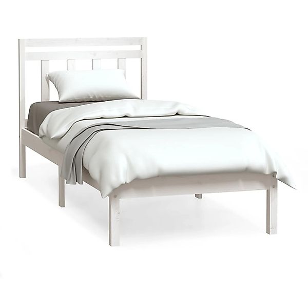 vidaXL Massivholzbett Weiß 90x190 cm 3FT Single1039216 günstig online kaufen