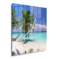 DEQORI Wanduhr 'Paradiesischer Strand' (Glas Glasuhr günstig online kaufen