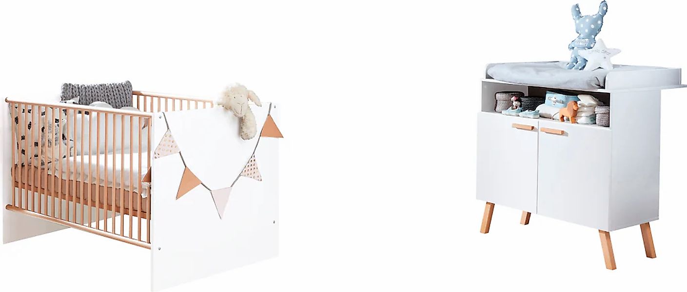 trendteam Babymöbel-Set "Mats" 2 Stk. tlg. neutrales Design günstig online kaufen