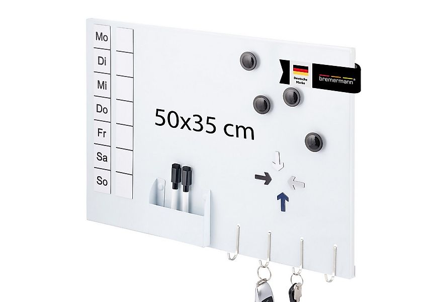 bremermann Magnettafel aus Metall, beschreibbar, viel Zubehör, (1-tlg) günstig online kaufen