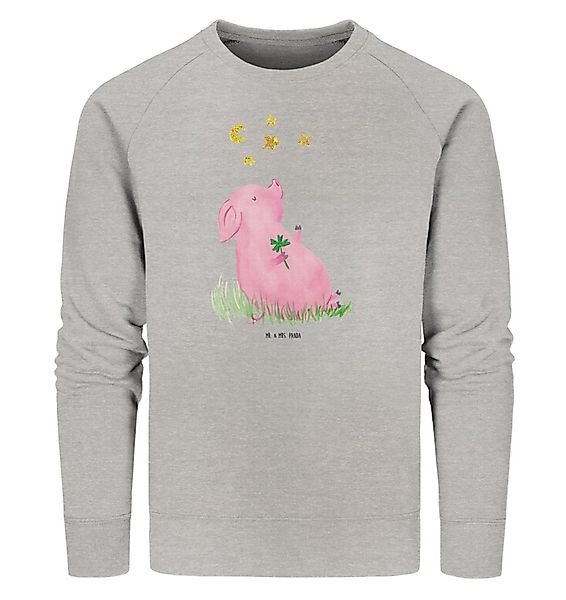 Mr. & Mrs. Panda Longpullover Schwein Glück Größe S - Heather Grey - Gesche günstig online kaufen