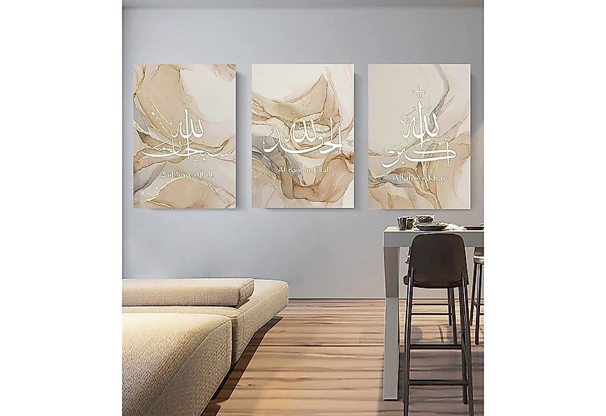 LYBOHO Leinwandbild Islamische Arabische Kalligraphie Leinwand Poster Deko günstig online kaufen