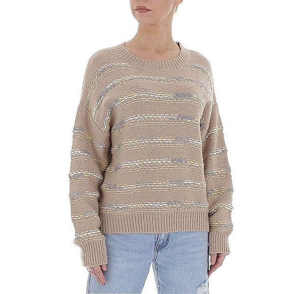 Ital-Design Strickpullover Damen Freizeit Glitzer Gestreift Stretch Strickp günstig online kaufen