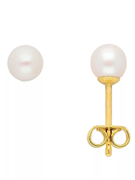 Adelia´s Paar Ohrhänger "585 Gold Ohrringe Ohrstecker Ø 5 mm", mit Süßwasse günstig online kaufen