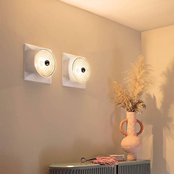 Stilnovo Deckenlampe Goletta, rot glänzend/aluminiumfarben günstig online kaufen