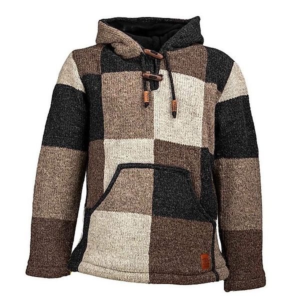 KUNST UND MAGIE Hoodie Baja Hoodie Strickjacke Wolle Jacke mit Kapuze Winte günstig online kaufen