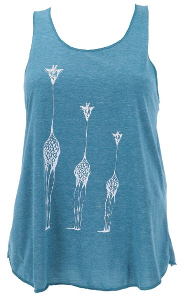 Guru-Shop T-Shirt Tanktop mit Giraffen Retrodruck, günstig online kaufen