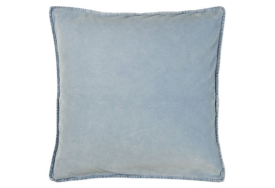 Ib Laursen Kissenhülle Ib Laursen - Kissenbezug Hellblau Blau 52x52cm Samt günstig online kaufen
