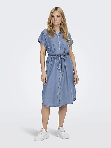 ONLY Jeanskleid "ONLPEMA – Jeanskleid mit Knopfleiste und Brusttaschen", re günstig online kaufen