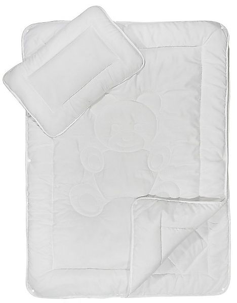 KiGATEX Kinderbettdecke + Kopfkissen 4-Jahreszeiten Bettdecken Set mit Bärc günstig online kaufen