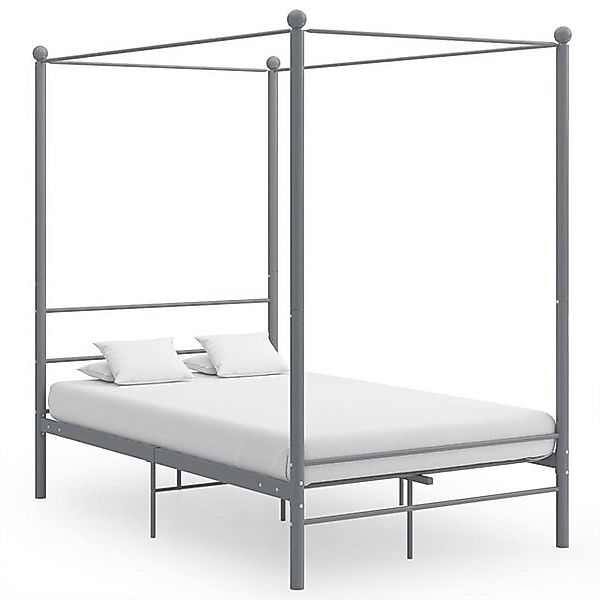 Himmelbett Grau Metall 120x200 Cm günstig online kaufen