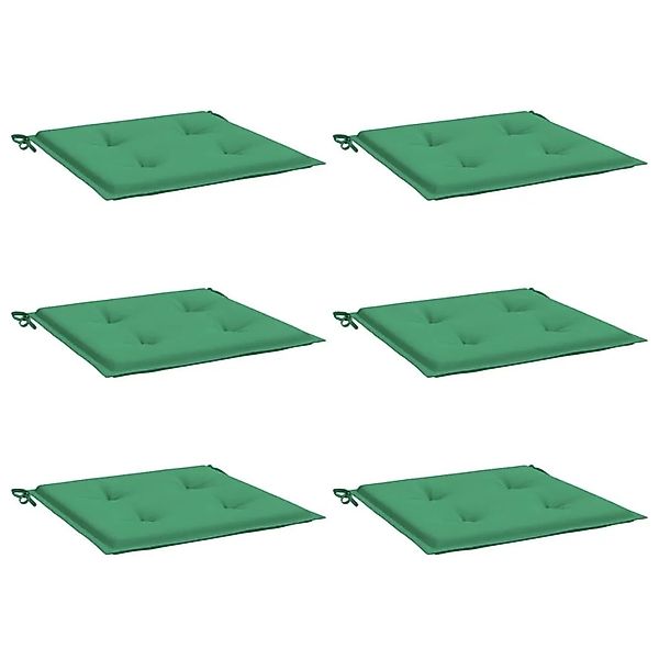 vidaXL Gartenstuhl-Kissen 6 Stk Grün 50x50x4 cm Oxford-Gewebe 314049 günstig online kaufen