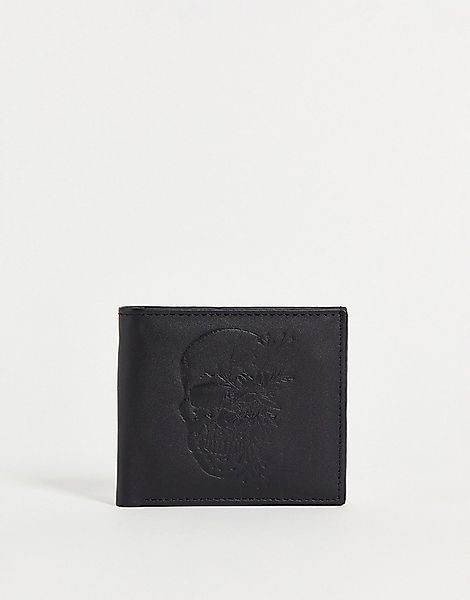 Bolongaro Trevor – Skull Garden – Geldbörse aus Leder-Schwarz günstig online kaufen