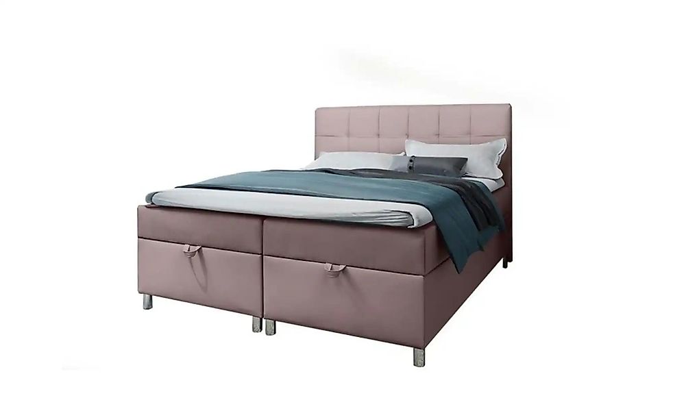 Boxbett 140x200 Dunkelblau   ¦ rosa/pink ¦ Maße (cm): B: 200 H: 110 Betten günstig online kaufen