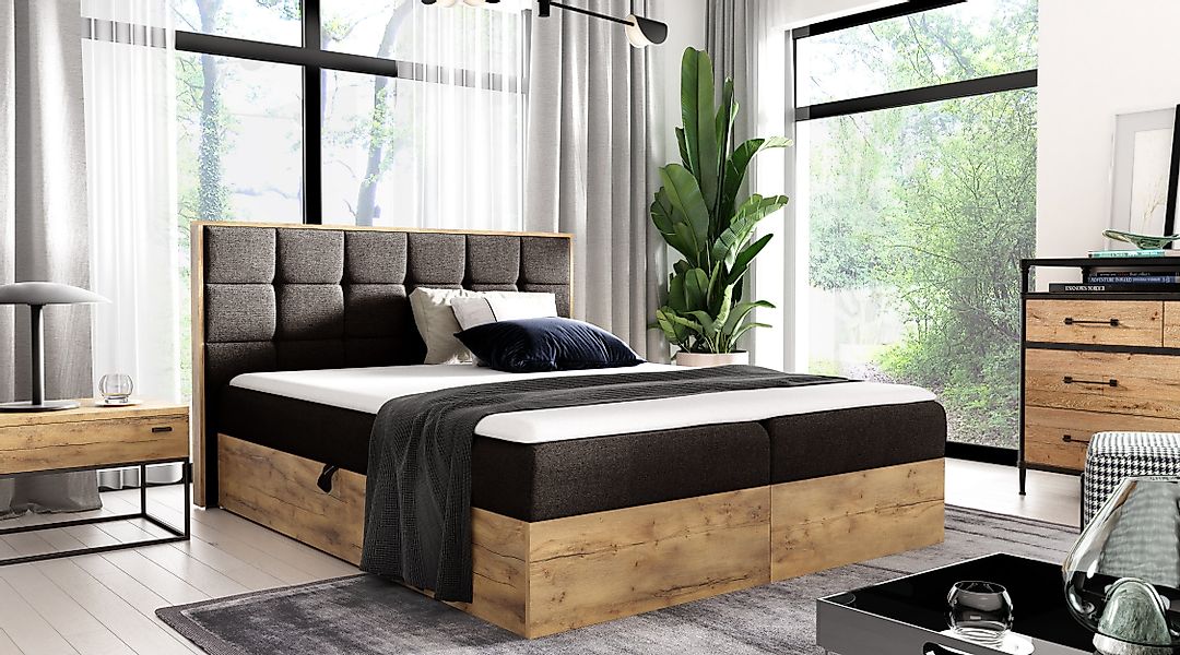 yourhouse24 Boxspringbett Wood I mit zwei günstig online kaufen