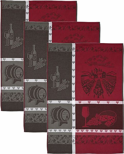 ROSS Geschirrtuch "Weinmotiv" Motivtuch, aus 100% Baumwolle günstig online kaufen