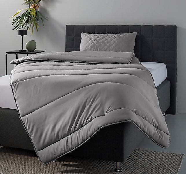 OTTO home Microfaserbettdecke + Microfaserkissen "Clarra Spar Set, Decke + günstig online kaufen