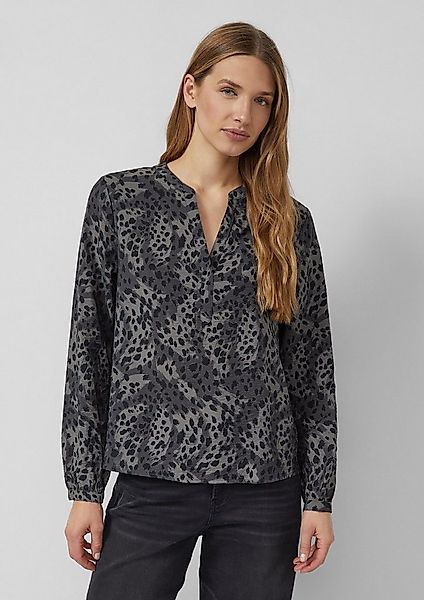 s.Oliver Langarmbluse Bluse Langarmbluse aus Viskosemix mit Leo-Print günstig online kaufen