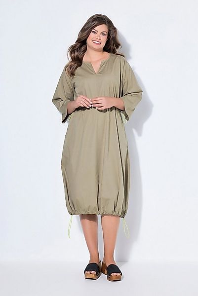 Laurasøn Midikleid Popeline Kleid mit Tunnelzügen günstig online kaufen