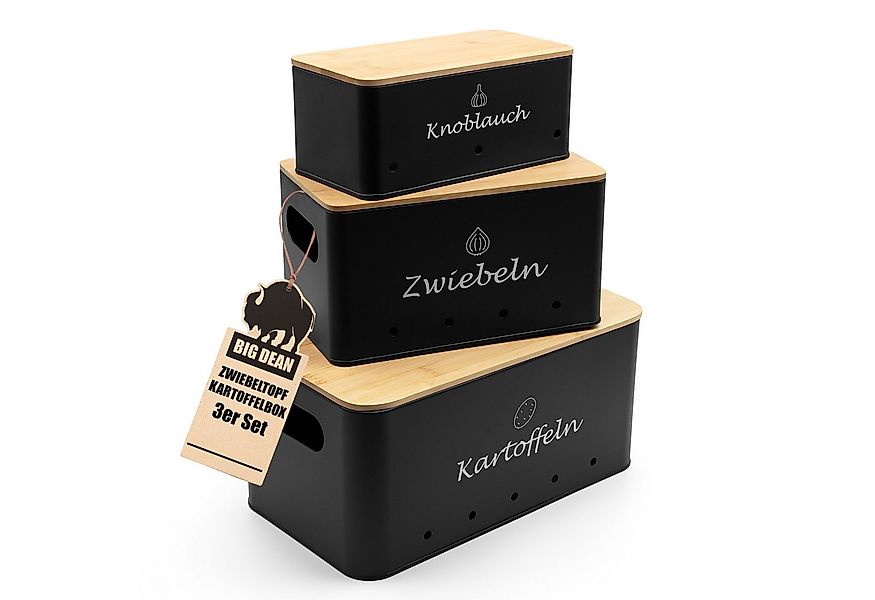BigDean Kartoffelkiste 3er Set Kartoffel Aufbewahrungsbox für Kartoffel, Zw günstig online kaufen