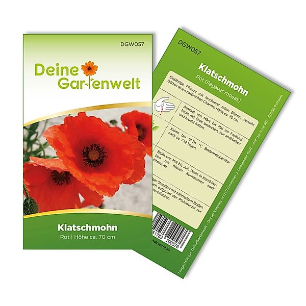 Deine Gartenwelt Klatsch-Mohn Rot Samen günstig online kaufen