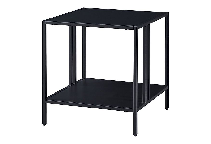 en.casa Beistelltisch, »Kumlinge« Sofatisch aus Stahl 47x45x45cm Schwarz günstig online kaufen