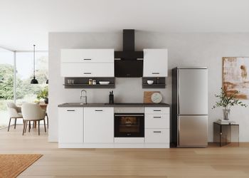 KOCHSTATION Küchenzeile "KS-Betty" Breite 220 cm, mit E-Geräten von Bauknec günstig online kaufen