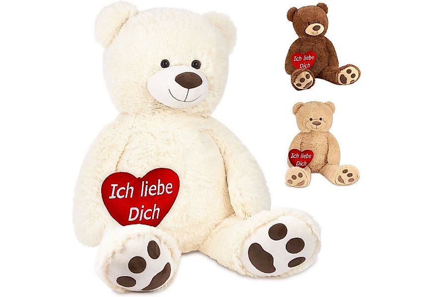 BRUBAKER Kuscheltier XXL Teddybär 100 cm groß mit Herz Ich liebe dich (Vale günstig online kaufen