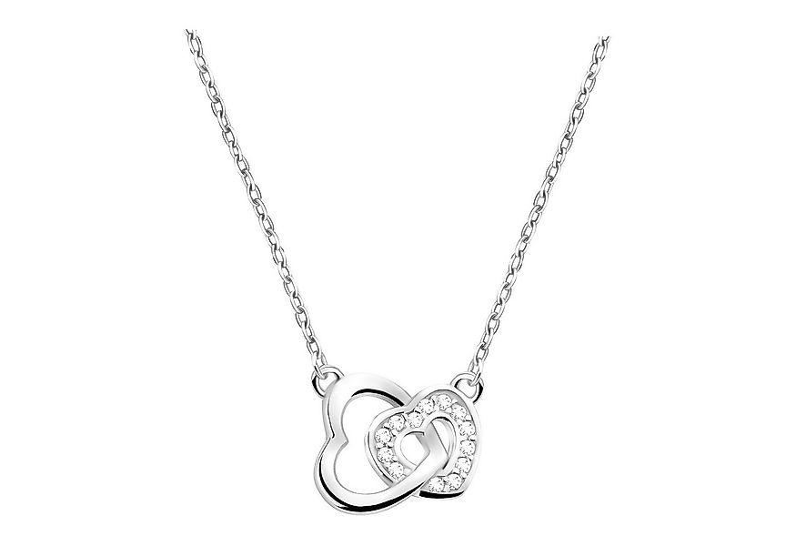 Sofia Milani Kette mit Anhänger Doppeltes Herz, 925 Silber Damen Schmuck - günstig online kaufen