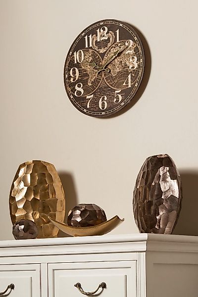 Myflair Möbel & Accessoires Wanduhr ""Wedekind"" rund, Ø 33,8 cm, mit Motiv günstig online kaufen