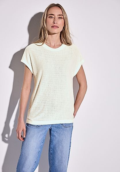 STREET ONE T-Shirt mit Streifenstruktur günstig online kaufen