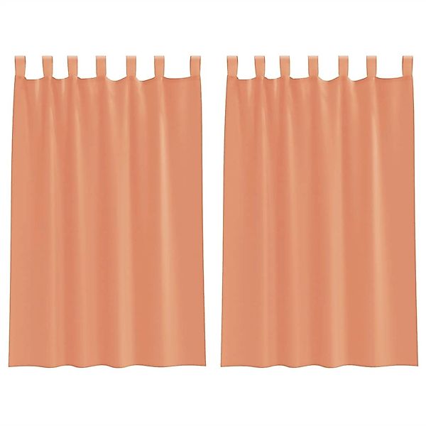 vidaXL Voile Vorhänge mit Schlaufen 2 Stk Terrakottarot 140x175 cm 4102322 günstig online kaufen