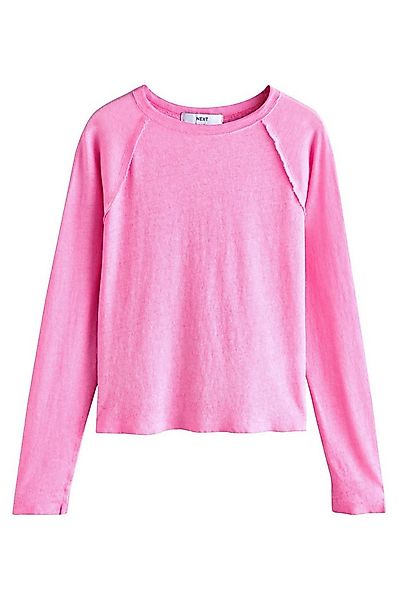 Next Langarmshirt Unversäumtes Langarm-T-Shirt mit Waschung (1-tlg) günstig online kaufen
