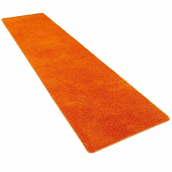 Snapstyle Hochflor Shaggy Läufer Teppich Palace Orange 100x300cm günstig online kaufen