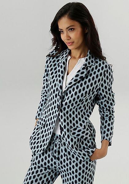 Aniston SELECTED Jerseyblazer mit Allover-Muster in geometrischer Wabenopti günstig online kaufen