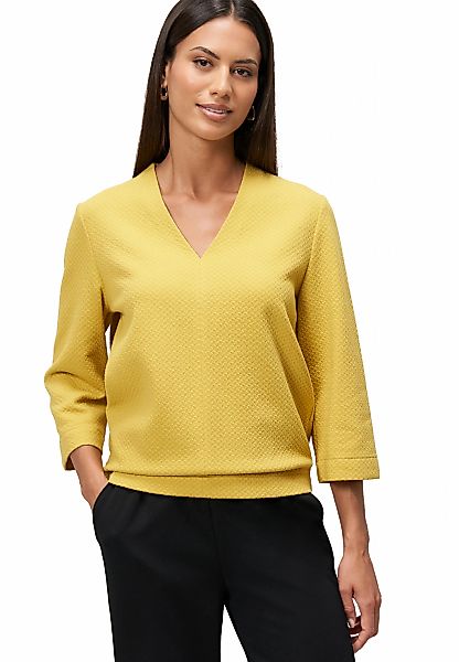 Zero Sweatshirt "Damen mit Strukturmuster", Plain/ohne Details günstig online kaufen