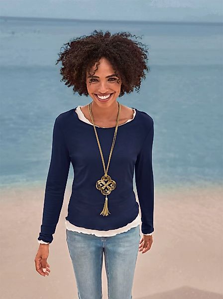 heine Langarmshirt "Doppelpack Shirts" 2 Stk. günstig online kaufen