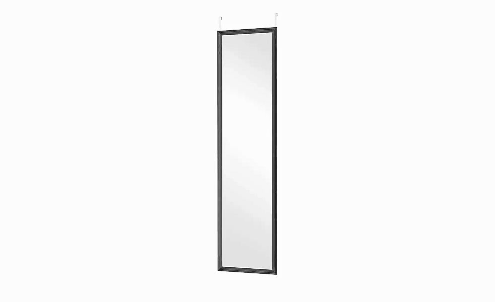 Türhängespiegel  Ballino ¦ schwarz ¦ Glas,Aluminium,Kunststoff ¦ Maße (cm): günstig online kaufen