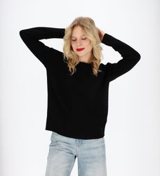 halsüberkopf Accessoires Strickpullover Feinstrick mit Rundhals günstig online kaufen