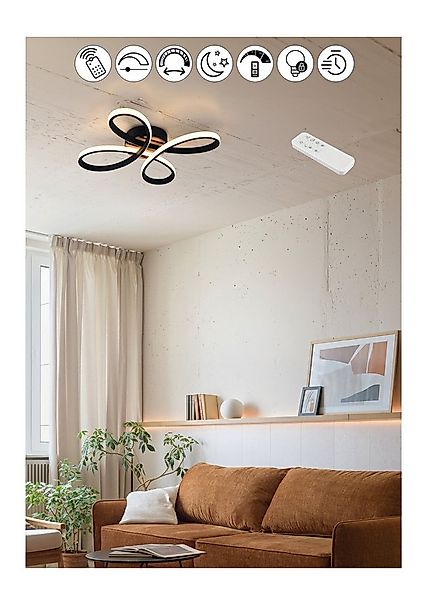 my home LED Deckenleuchte Unnestad, Deckenlampe mit Fernbedienung dimmbar N günstig online kaufen