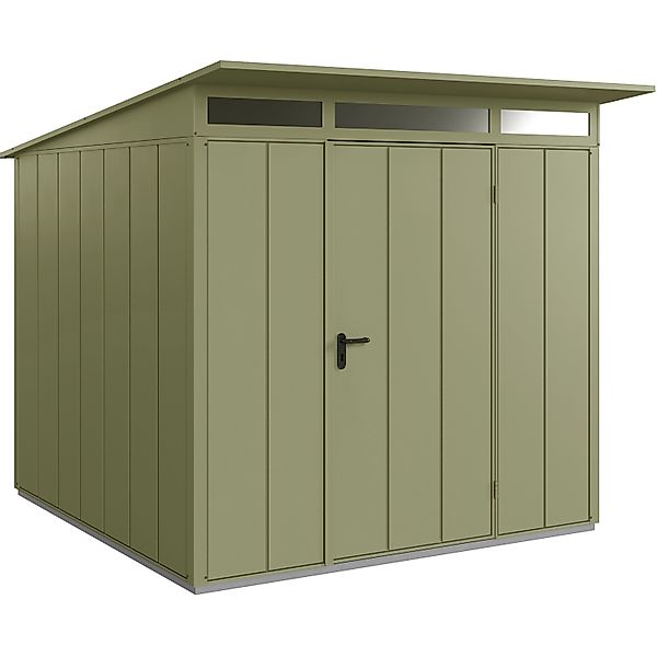 Hörmann Gerätehaus Elegant mit Pultdach Typ 2 RAL6013 Schilfgrün Einzeltür günstig online kaufen