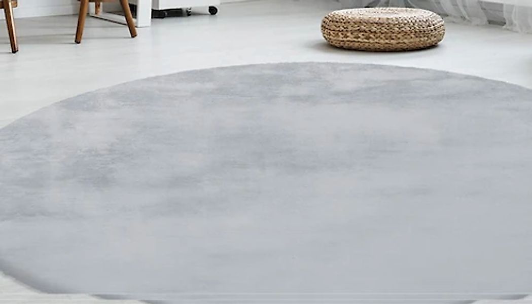 calo-deluxe Fellteppich »Vogesen 212«, rund, 45 mm Höhe, Kunstfell, Wohnzim günstig online kaufen