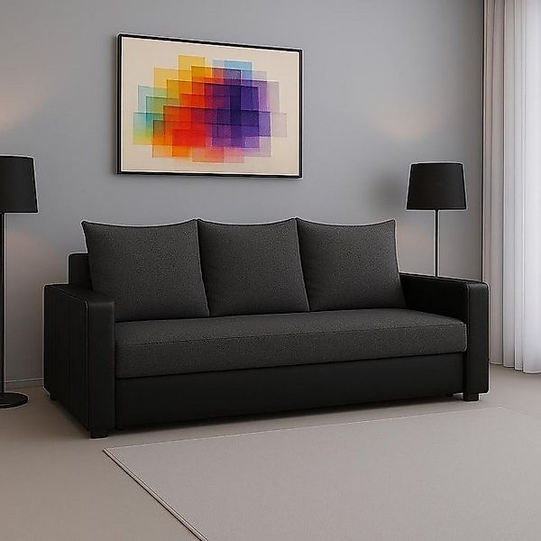 A&J MöbelLand GmbH Sofa Sofa LATTE mit Schlaf-Funktion und Bettkasten günstig online kaufen