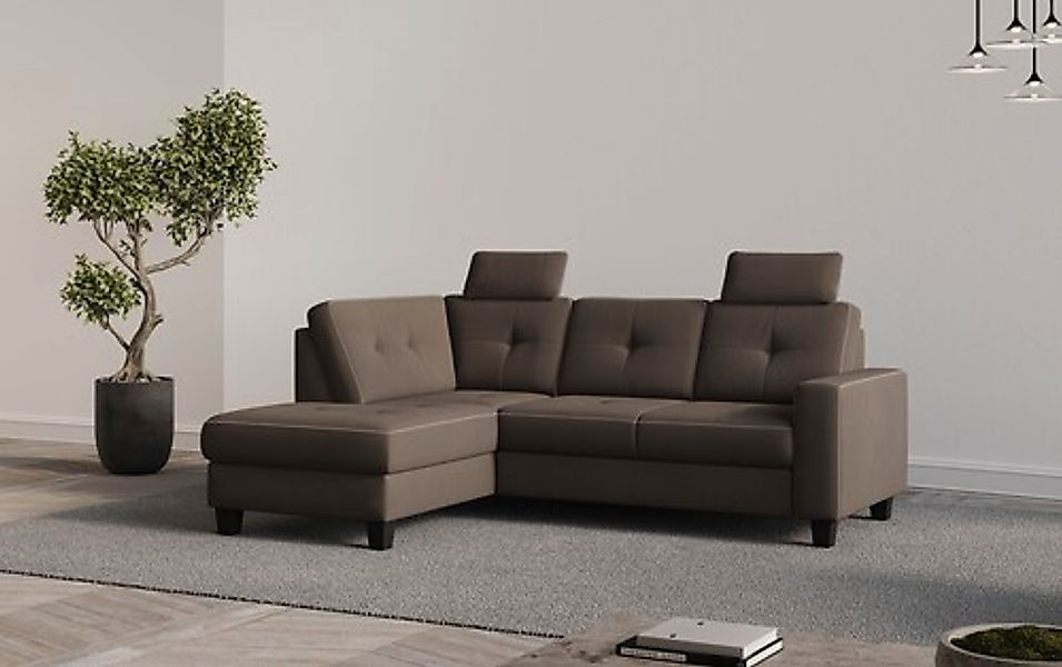 Places of Style Ecksofa »Varese«, Kreuznaht in beige günstig online kaufen